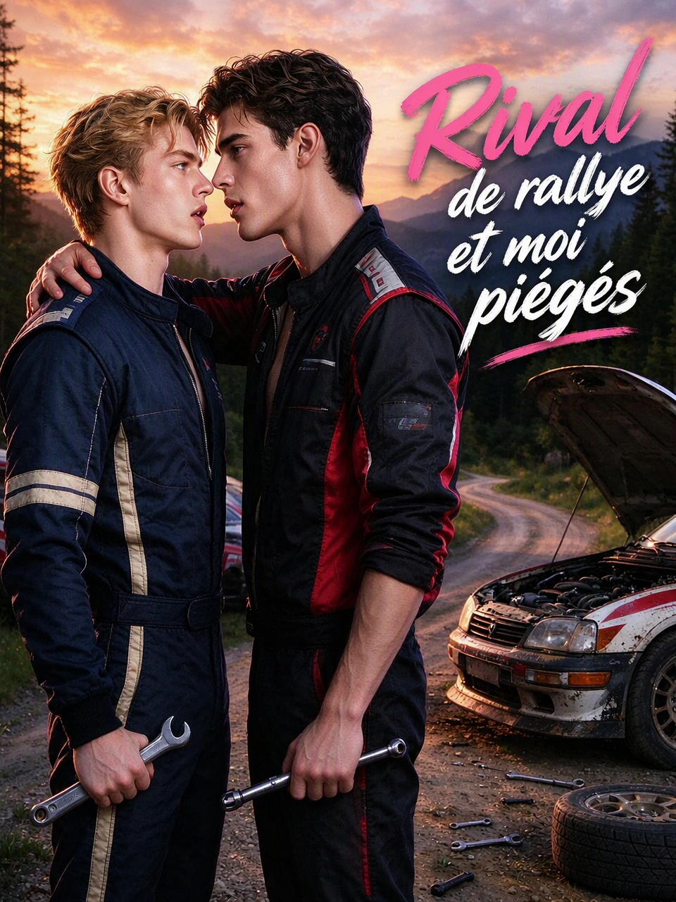 Rival de rallye et moi piégés