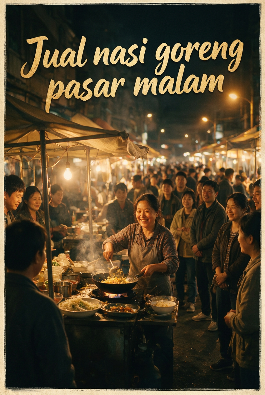 Jual nasi goreng pasar malam