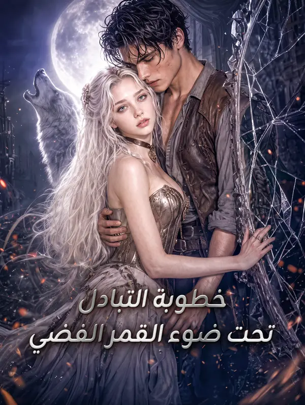 خطوبة التبادل تحت ضوء القمر الفضي