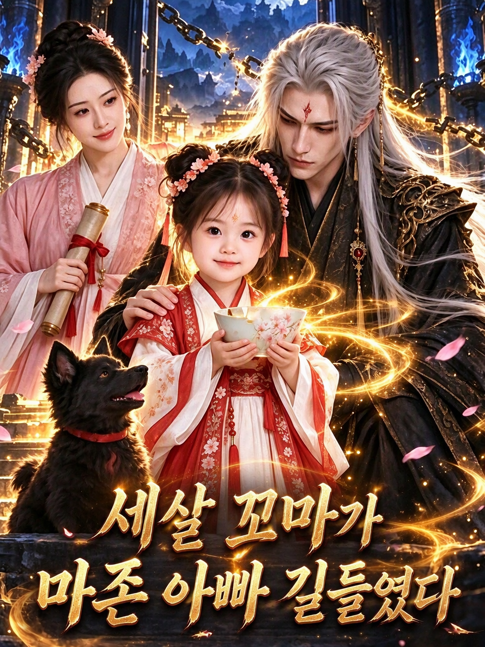 세살 꼬마가 마존 아빠 길들였다