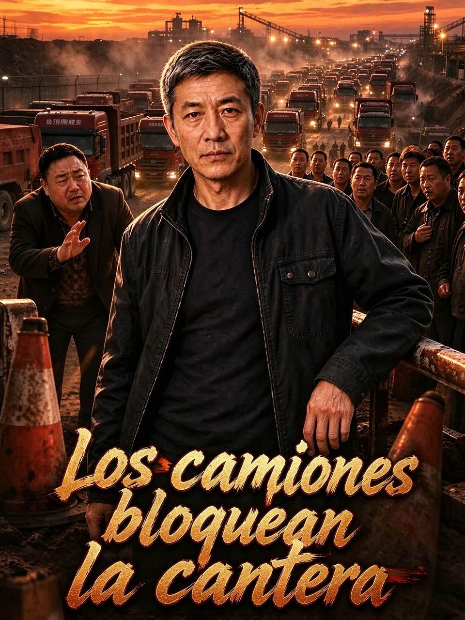 Los camiones bloquean la cantera