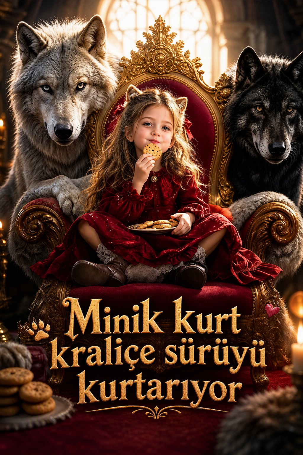 Minik kurt kraliçe sürüyü kurtarıyor
