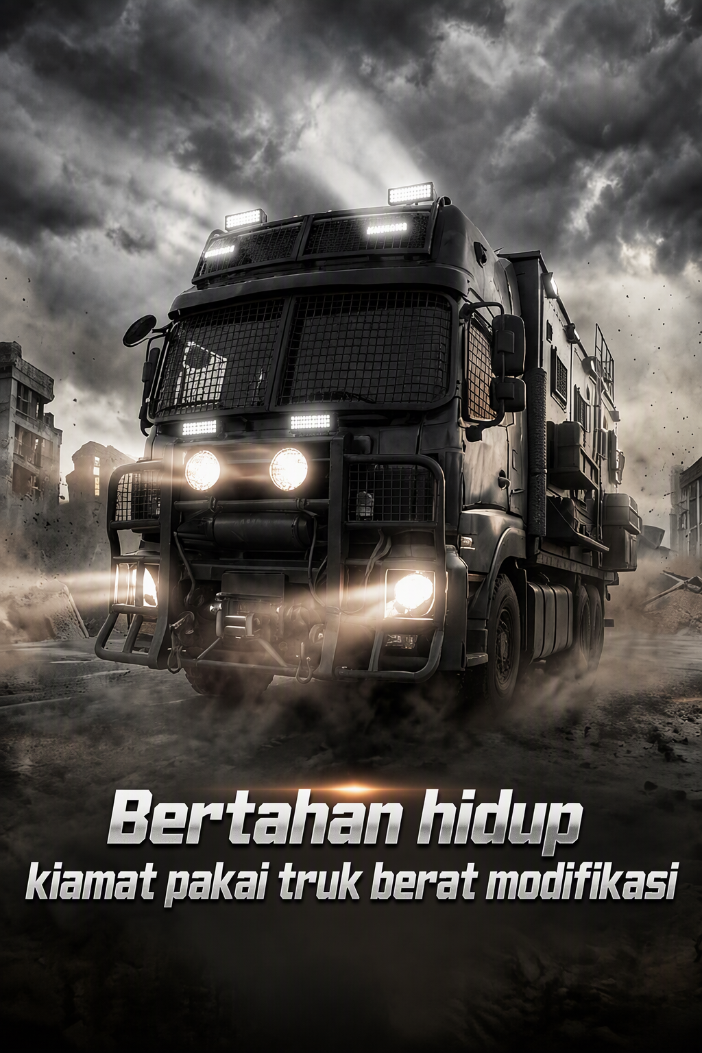 Bertahan hidup kiamat pakai truk berat modifikasi