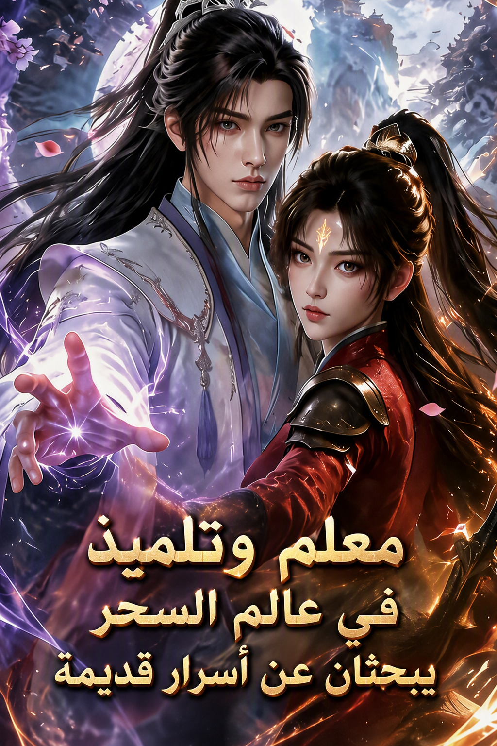معلم وتلميذ في عالم السحر يبحثان عن أسرار قديمة