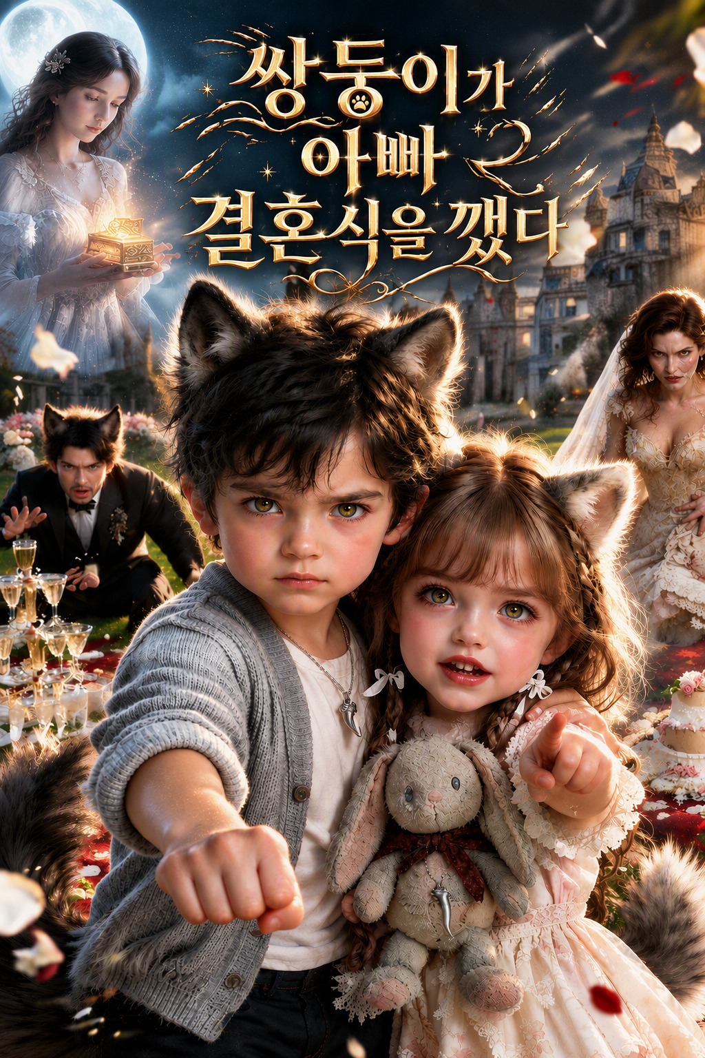 쌍둥이가 아빠 결혼식을 깼다